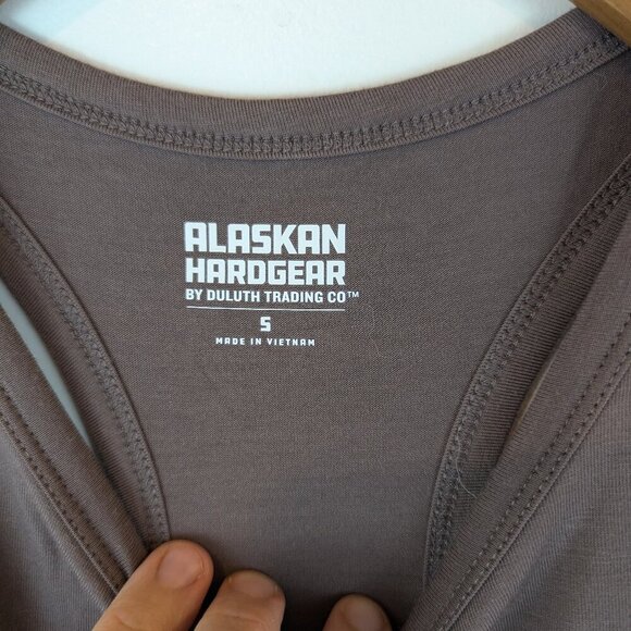 Duluth Trading Co. Alaskan Hardgear Racerback Tank in Taupe, Sz S - Picture 3 of 5